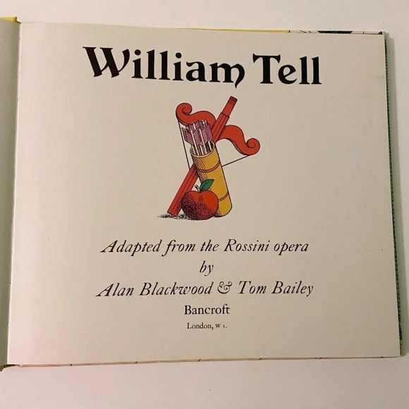 Vintage  1970 William Tell Book by Alan Blackwood Hardcover Printed in Italy - Picture 6 of 12